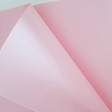 Papel Perolado Liso Rosa 20 folhas A4 - 120g/180g - Papel Especial